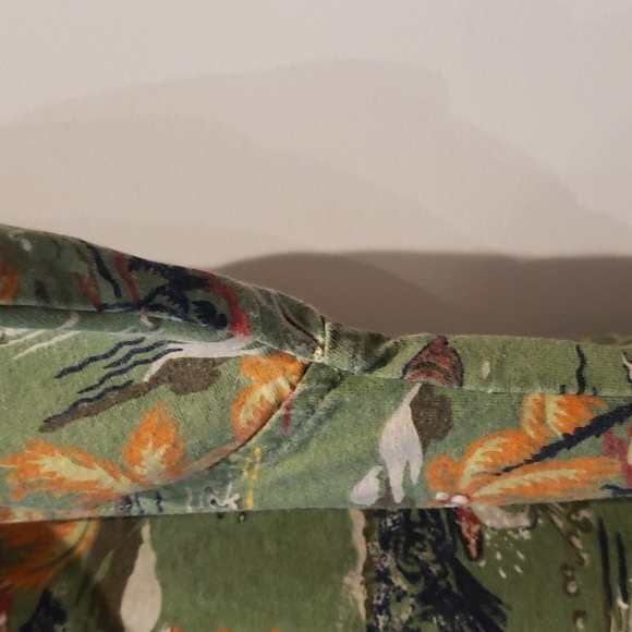 Northern Elements Shirt Men's Large Green Antique Cars Palm Trees - Picture 7 of 11